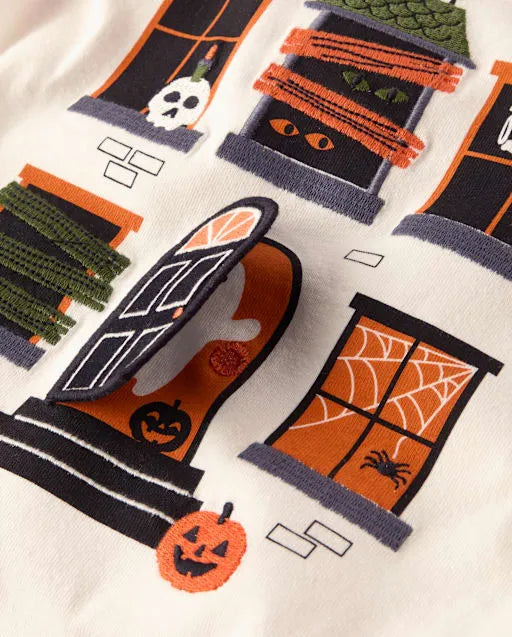 Boys Interactive Haunted House Raglan Top - Trick or Treat