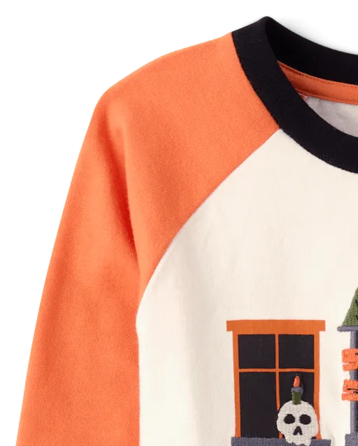 Boys Interactive Haunted House Raglan Top - Trick or Treat