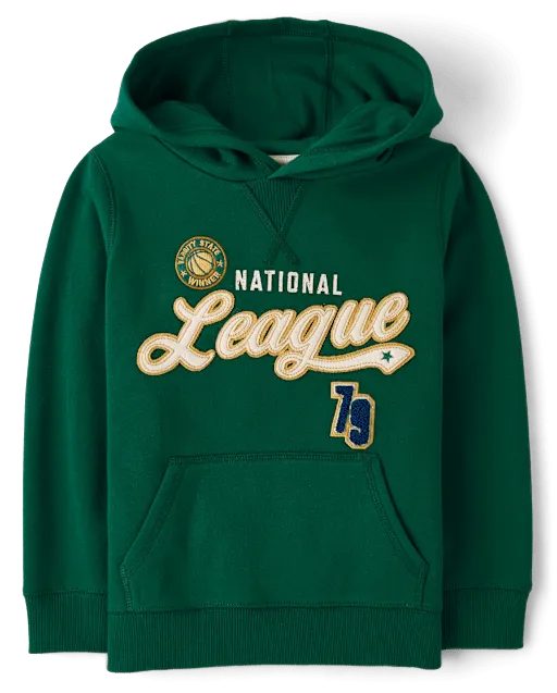 Boys Applique National League Fleece Hoodie - Collegiate Club