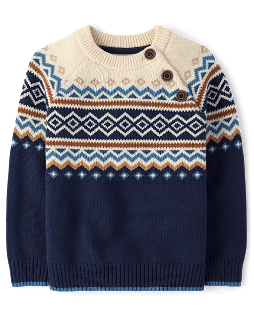 Boys Fairisle Sweater - Blue Sky Mountain