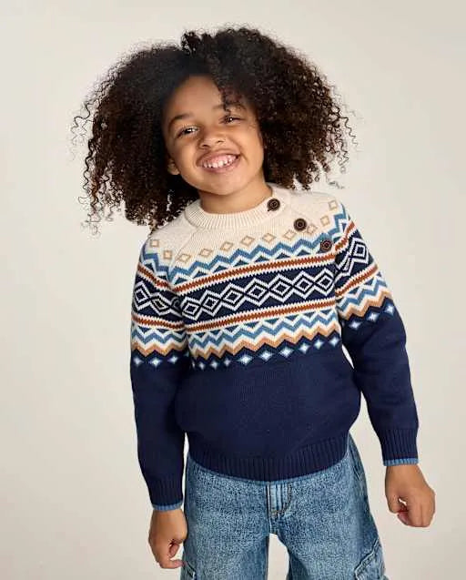 Boys Fairisle Sweater - Blue Sky Mountain
