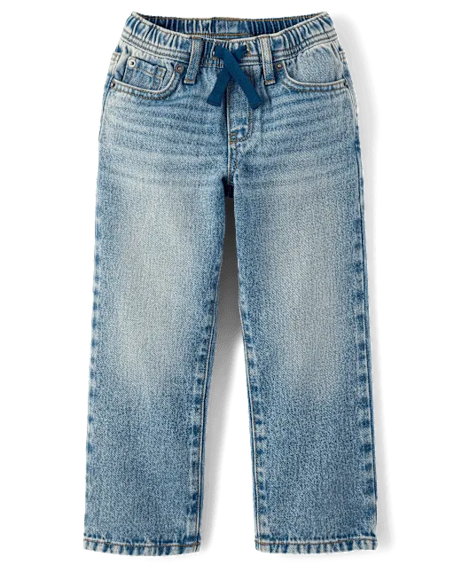 Boys Pull On Wide Leg Jeans - Little Essentials