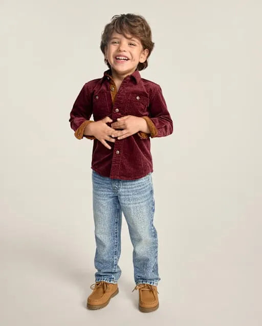 Boys Pull On Wide Leg Jeans - Little Essentials