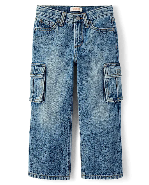 Boys Baggy Cargo Jeans - Little Essentials