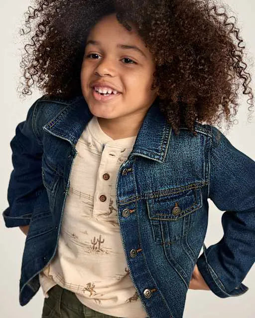 Boys Relaxed Denim Jacket - Little Essentials