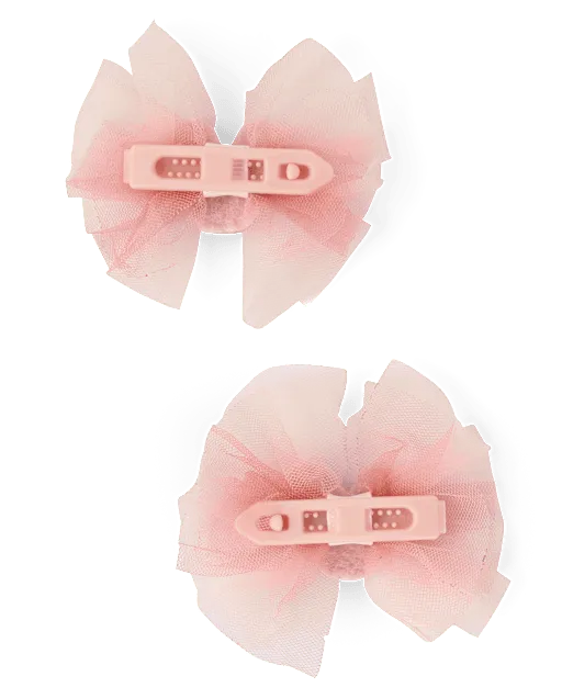 Girls Bow 4-Piece Hair Set - Le Petite Ballet