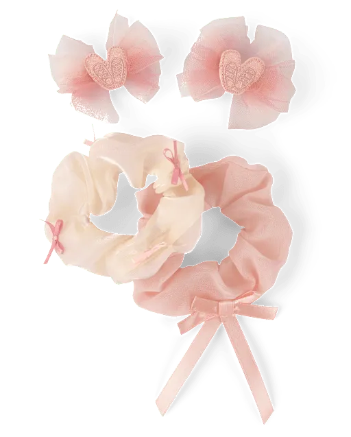 Girls Bow 4-Piece Hair Set - Le Petite Ballet