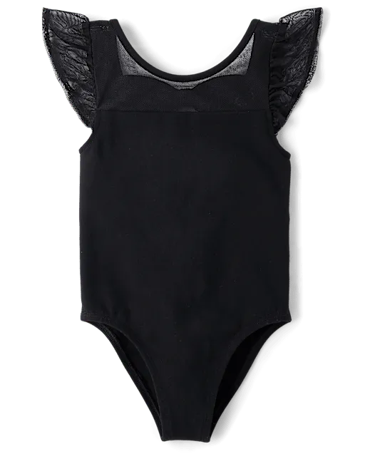 Girls Bow Flutter Leotard - Le Petite Ballet