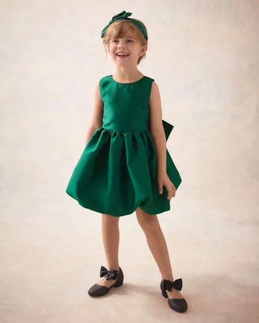 Girls Oversized Bow Bubble Dress - Marchesa Mini x Gymboree