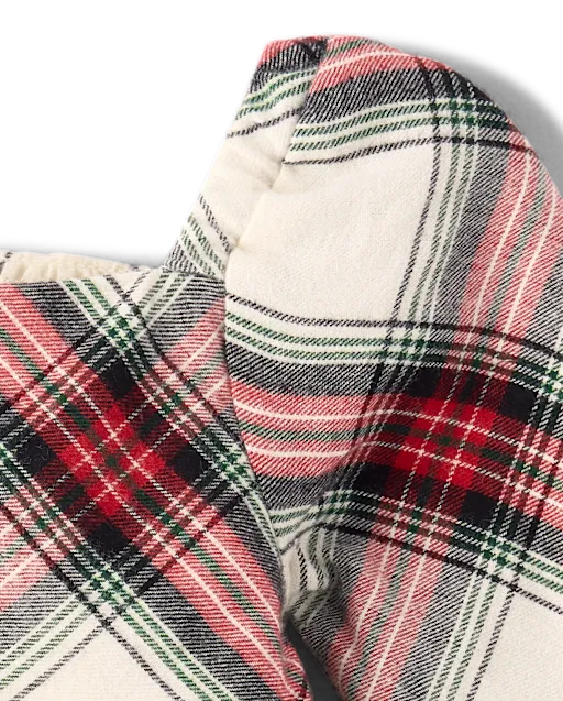 Baby Girls Plaid Flannel Ruffle Dress - Tartan Remix