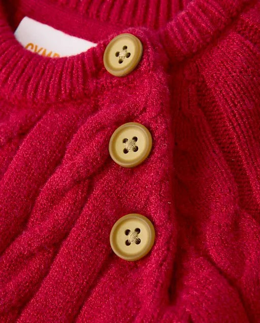 Baby Cable Knit Romper 2-Piece Outfit Set
