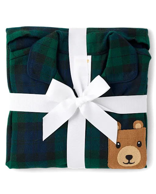 Baby Plaid Flannel One Piece Pajamas