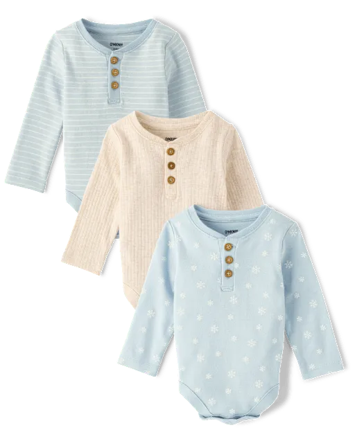Baby Boys Winter Bodysuit 3-Pack