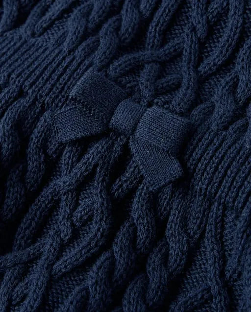 Girls Cable Knit Sweater Dress - Little Essentials