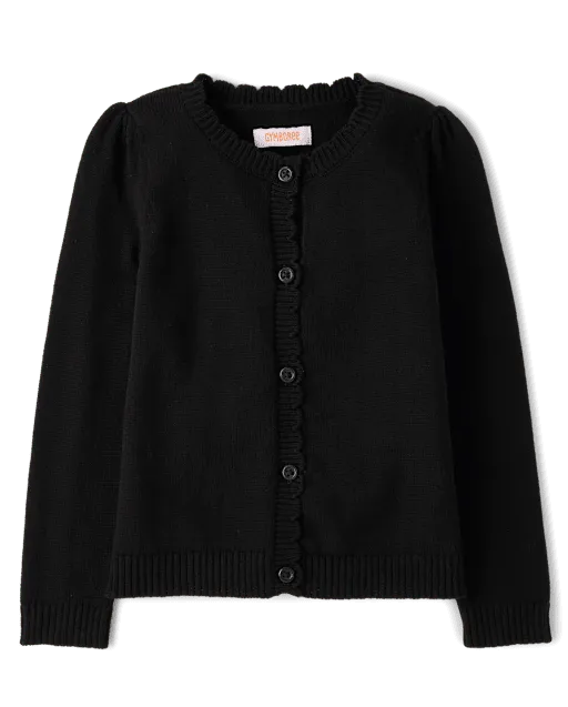 Girls Scalloped Cardigan - Little Essentials
