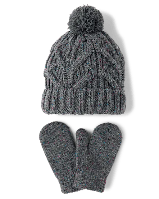 Boys Cable Knit 2-Piece Cold Weather Set - Little Essentials