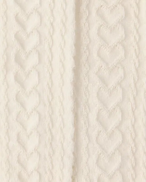 Baby Girls Heart Cable Knit Tights - Little Essentials