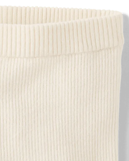 Girls Ribbed Sweater Leggings - Little Essentials